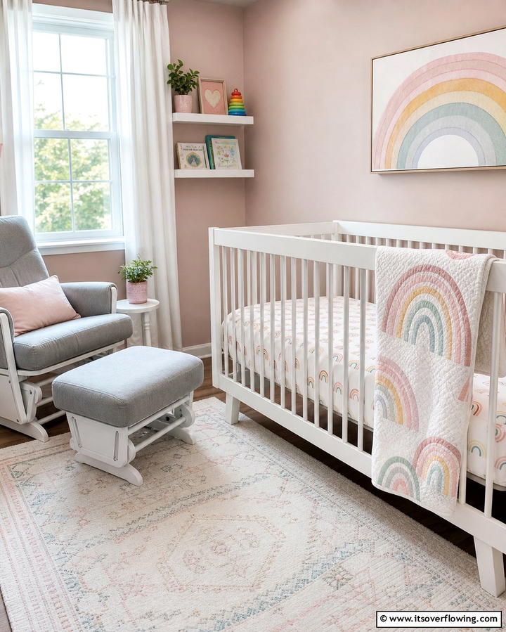 Rainbow Crib Bedding - 25 Rainbow Nursery Ideas for a Colorful Baby Room