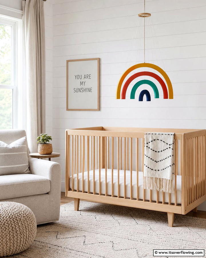 Rainbow Mobile - 25 Rainbow Nursery Ideas for a Colorful Baby Room