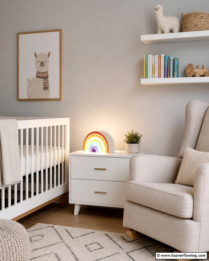 Rainbow Nightlights - 25 Rainbow Nursery Ideas for a Colorful Baby Room