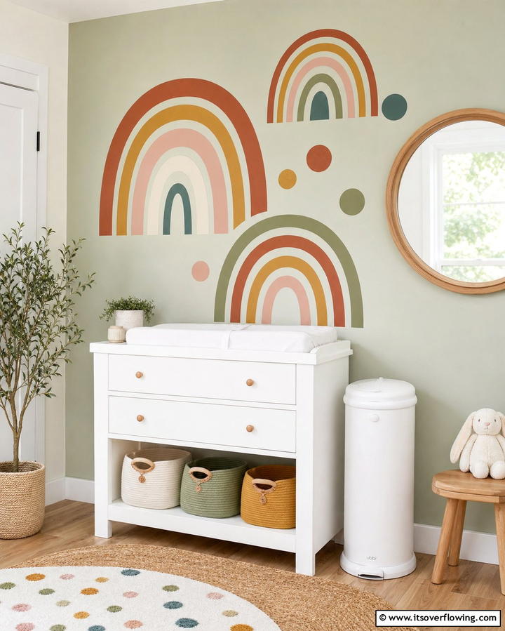 Rainbow Themed Wall Decals - 25 Rainbow Nursery Ideas for a Colorful Baby Room