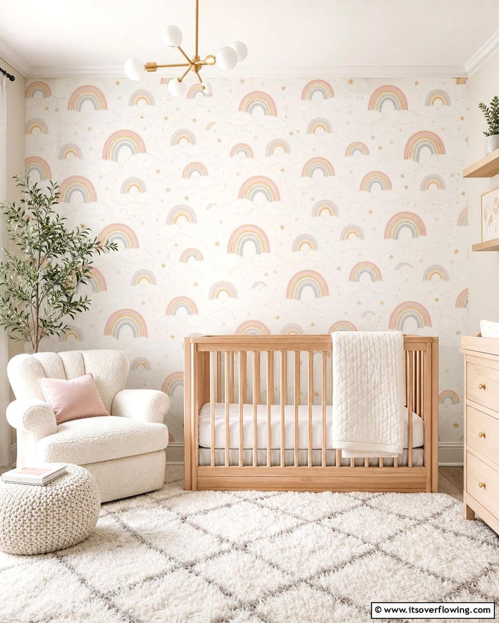 Rainbow Themed Wallpaper - 25 Rainbow Nursery Ideas for a Colorful Baby Room