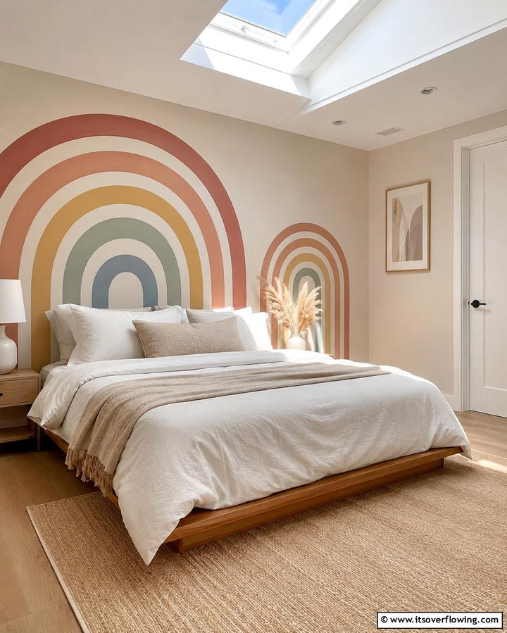 Rainbow Wall Decals for Quick Transformation - 25 Rainbow Bedroom Ideas to Brighten Up Your Space