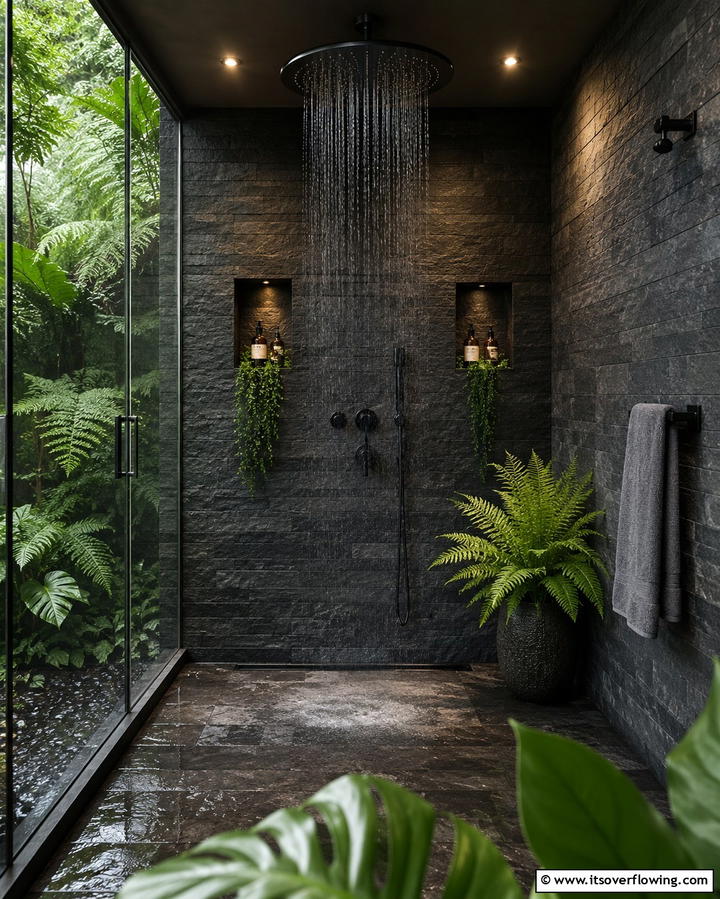 Rainforest Shower Experience - 25 Tropical Bathroom Ideas for a Spa-like Retreat