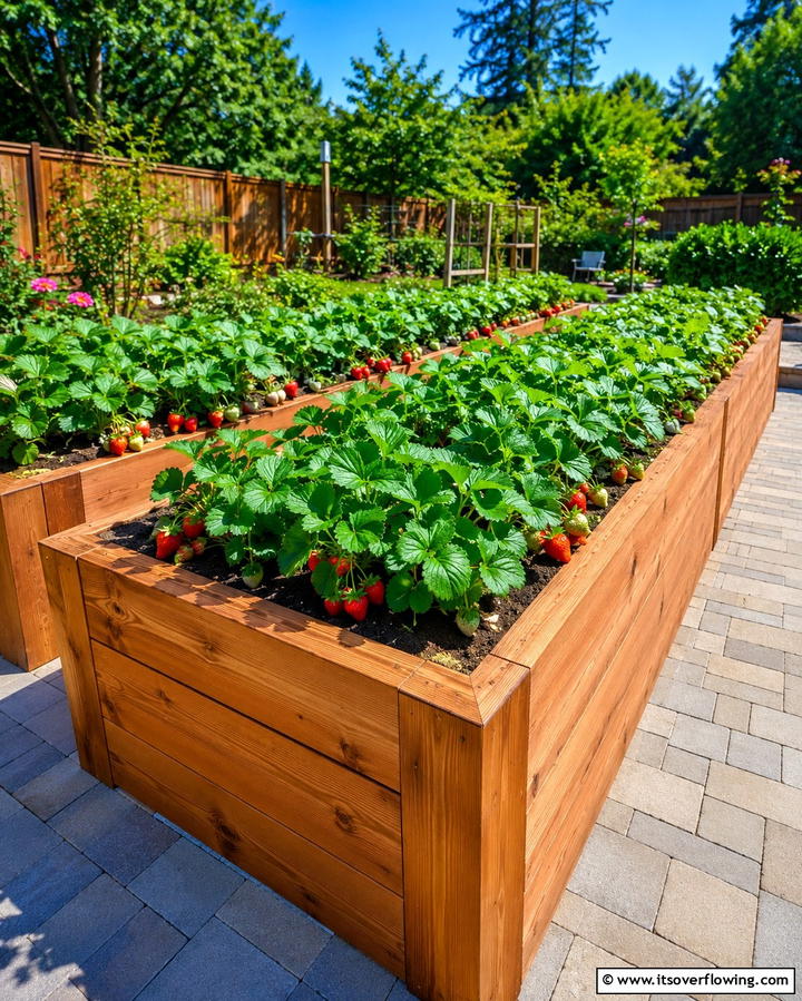 Raised Bed Planters - 25 Strawberry Planter Ideas for Fresh Homegrown Berries
