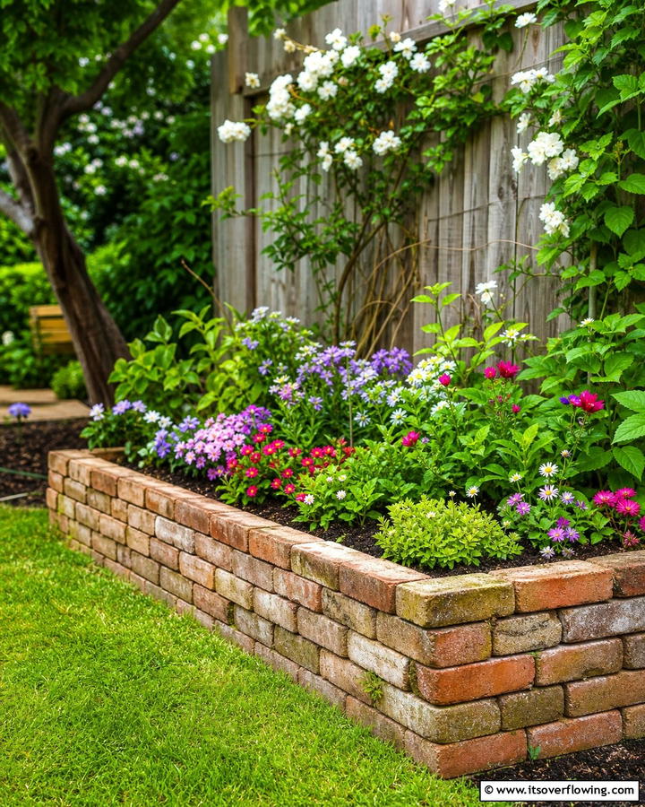 Raised Brick Edging - 20 Brick Edging Ideas- Define Your Garden Spaces