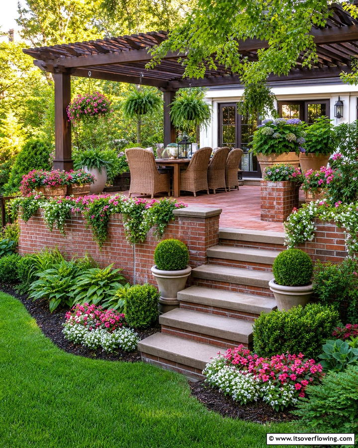 Raised Brick Patio - 25 Creative Brick Patio Ideas for Your Backyard