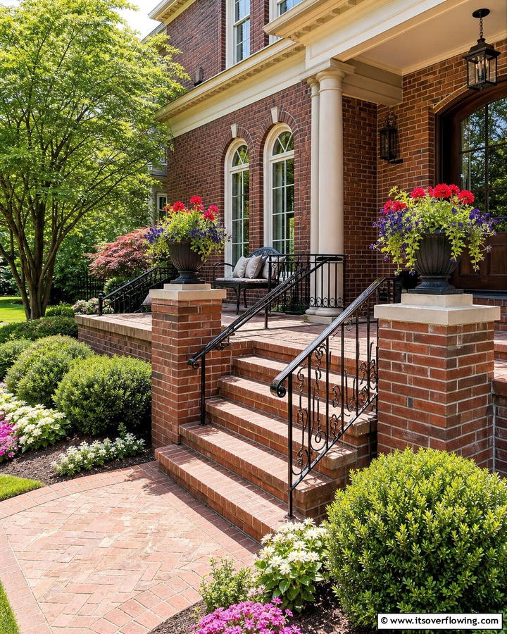 Raised Brick Porch Design - 25 Brick Porch Ideas for a Charming Entrance