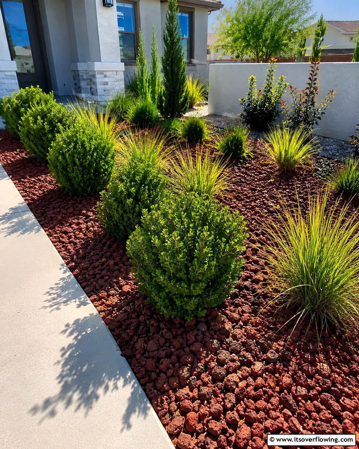 Raised Garden Beds - 25 Red Lava Rock Landscaping Ideas for a Unique Yard