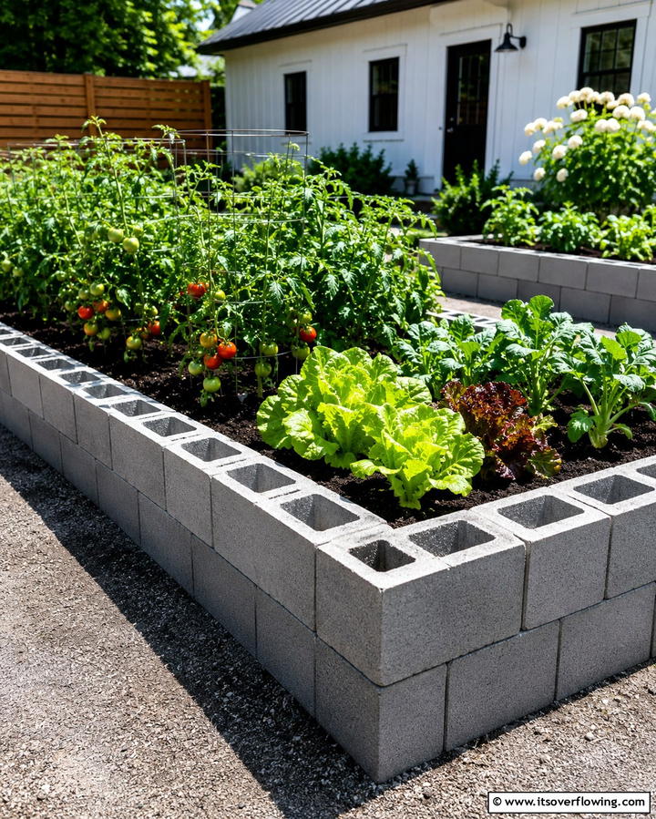 Raised Garden Beds with Cinder Blocks - 30 Innovative Cinder Block Garden Ideas for Urban Green Spaces
