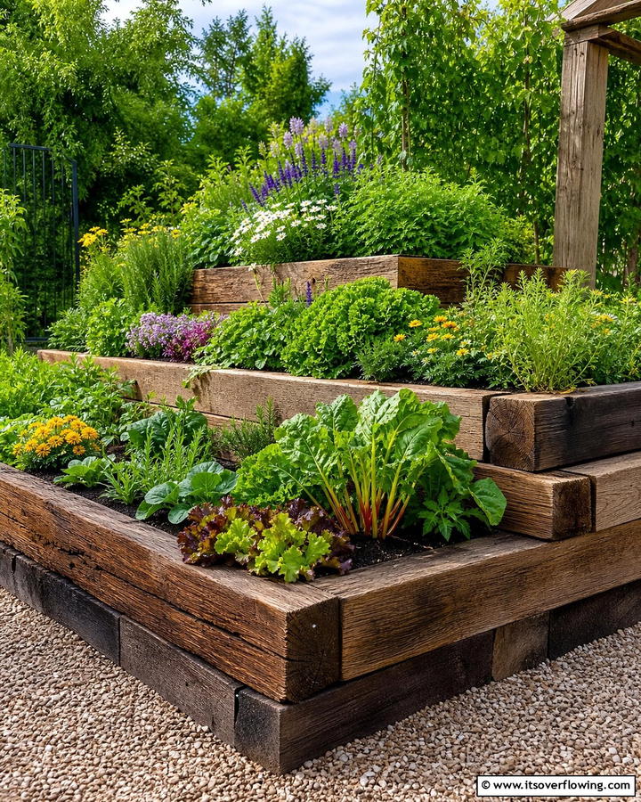 Raised Garden Beds with Sleepers - 20 Garden Sleeper Ideas for a Unique and Functional Outdoor Space