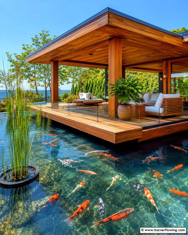 Raised Koi Ponds - 25 Koi Pond Ideas to Enhance Your Outdoor Space