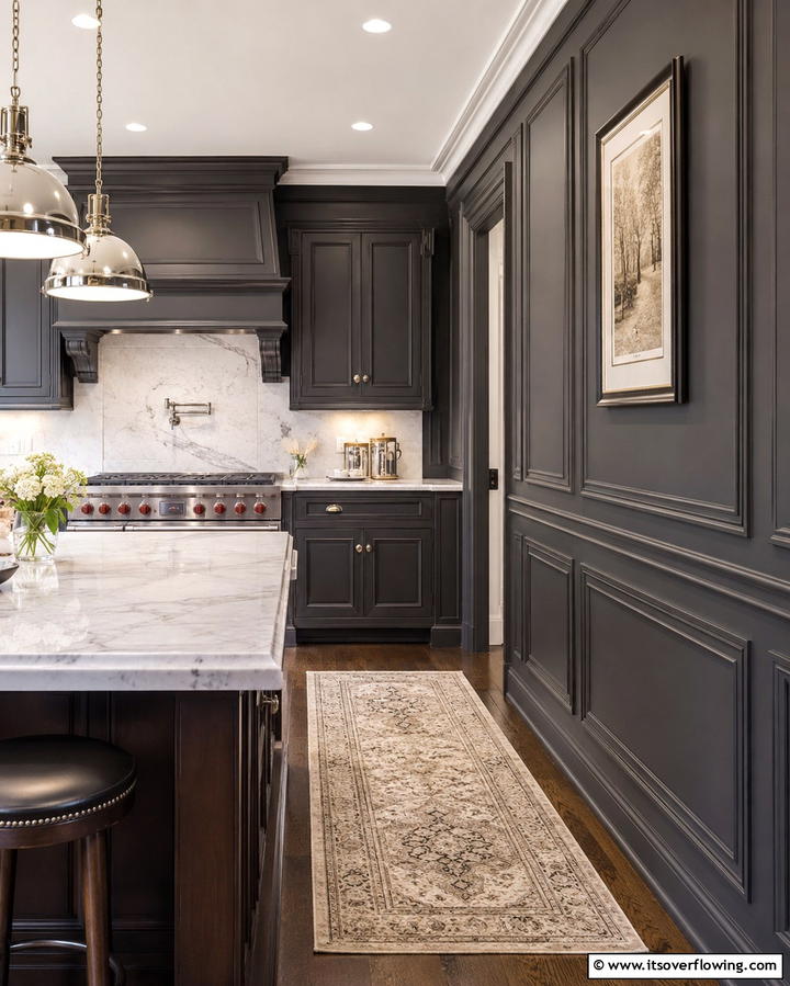 Raised Panel Elegance - 25 Kitchen Wainscoting Ideas for a Chic Upgrade