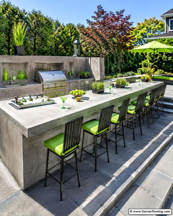 Raised Patio with Built In Bar - 25 Raised Concrete Patio Ideas for a Modern Outdoor Space