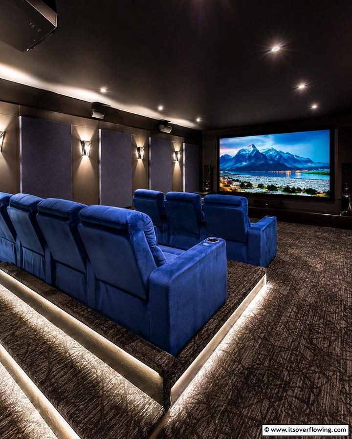 Raised Platform Seating for Optimal Viewing - 25 Basement Home Theater Ideas for Movie Nights