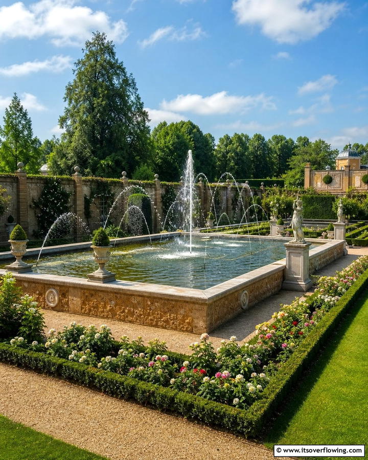 Raised Pond with Fountains - 20 Raised Garden Pond Ideas for a Tranquil Backyard