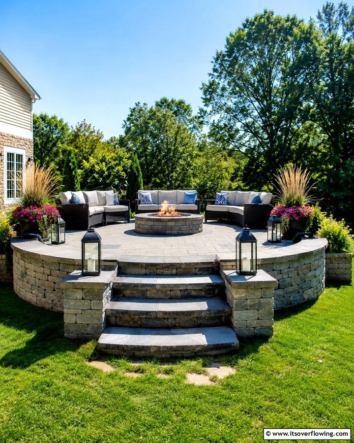 Raised Semi Circle Patio Design - 25 Semi Circle Patio Ideas and Inspiration for Your Backyard