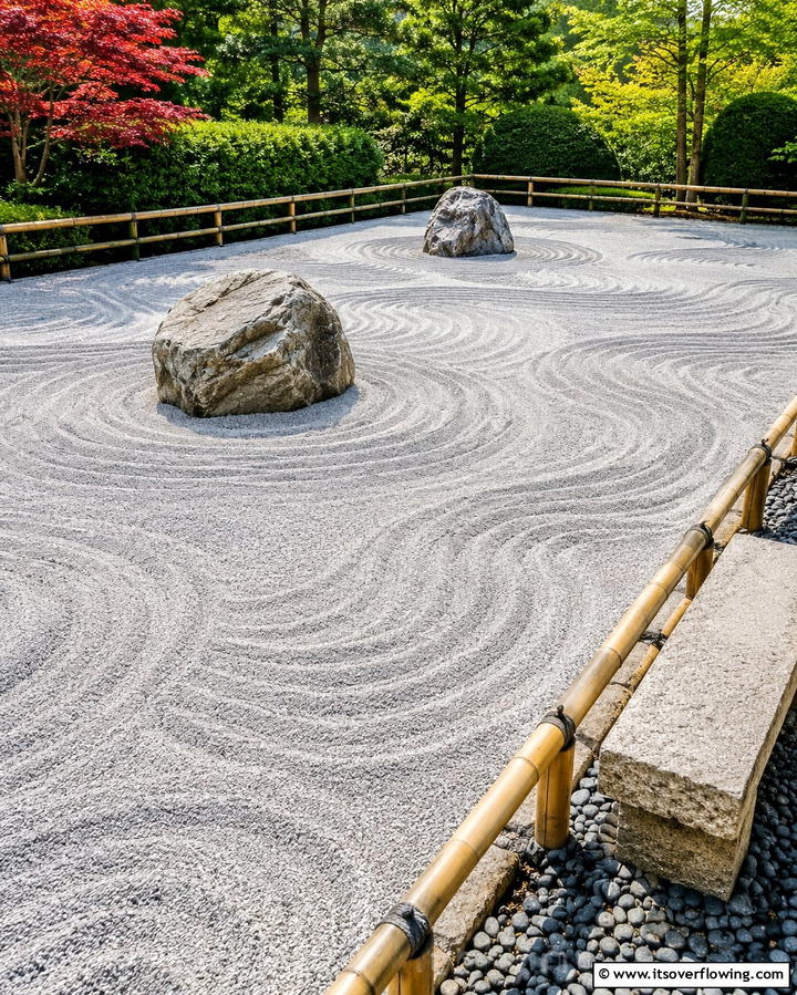 Raked Gravel Design - 30 Japanese Garden Ideas for Zen Outdoor Spaces