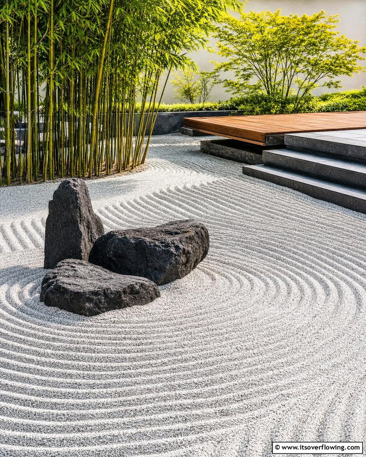 Raked Sand Patterns - 25 Zen Garden Ideas for a Peaceful Outdoor Retreat