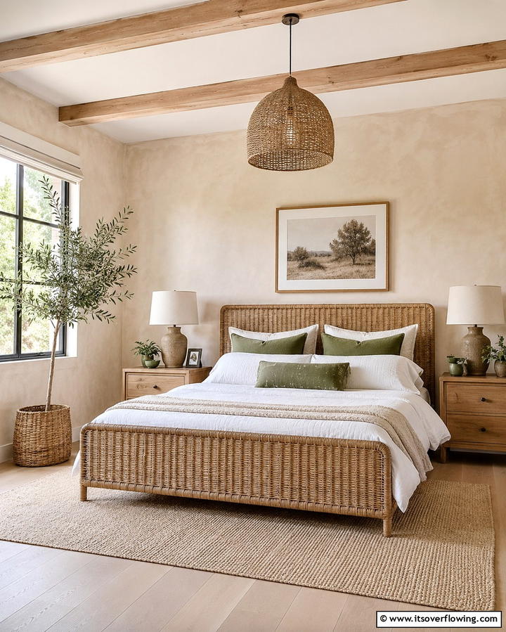 Rattan Bed Frames for a Natural Touch - 25 Rattan Bedroom Furniture Ideas for a Cozy Look