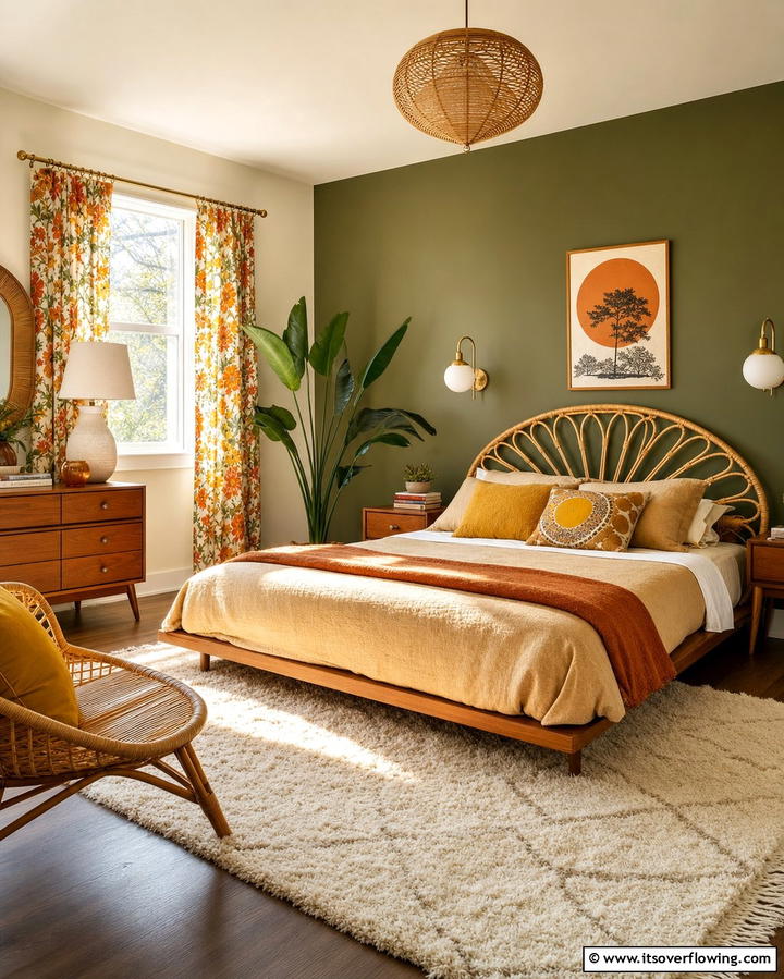 Rattan Furniture - 25 60s Bedroom Ideas for a Retro-Inspired Space