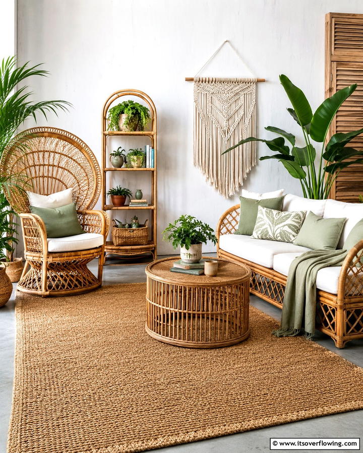 Rattan Furniture Finds - 30 Eclectic Boho Decor Ideas for a Free-Spirited Home Vibe