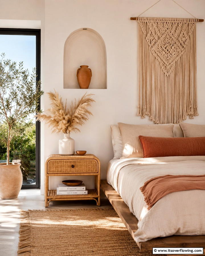 Rattan Nightstands for Stylish Storage - 25 Rattan Bedroom Furniture Ideas for a Cozy Look