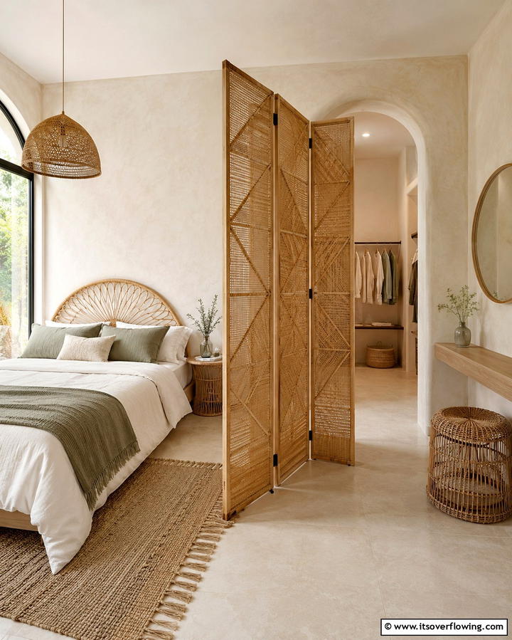 Rattan Room Dividers for Privacy - 25 Rattan Bedroom Furniture Ideas for a Cozy Look