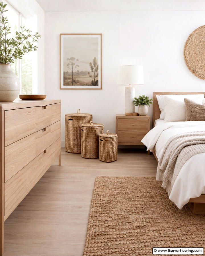 Rattan Storage Baskets for Organization - 25 Rattan Bedroom Furniture Ideas for a Cozy Look