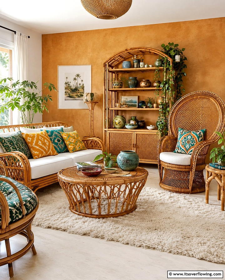 Rattan and Wicker Furniture - 25 1970s-inspired Design Ideas for Retro Vibes