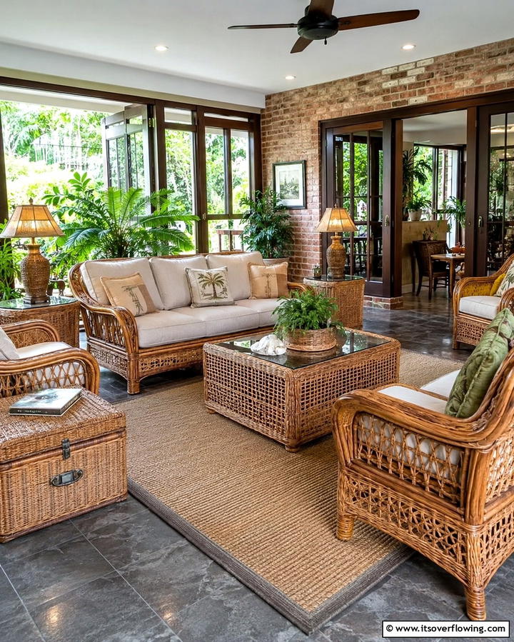 Rattan and Wicker Furniture - 30 1990s Interior Design Ideas for Throwback Charm