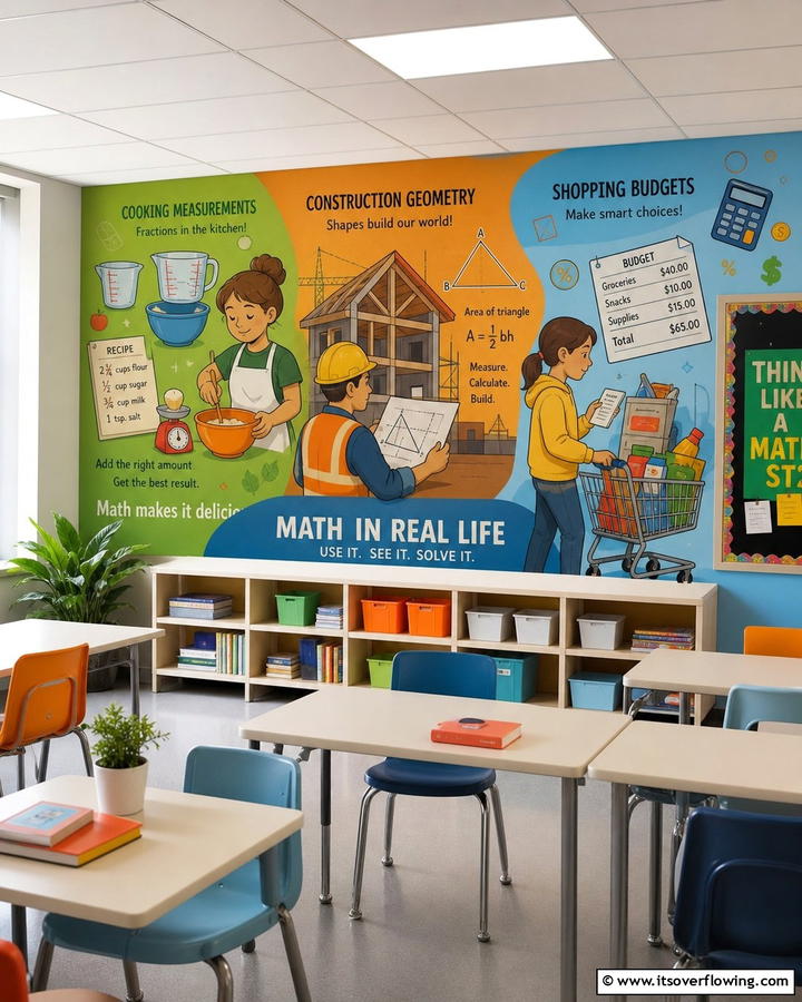 Real World Math Applications - 20 Math Mural Ideas for Creative Wall Decor