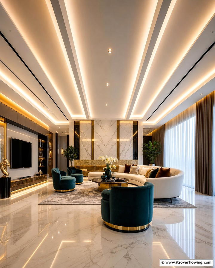 Recessed Beam Lighting Elegance - 21 Decorative Ceiling Beam Ideas for Rustic Charm