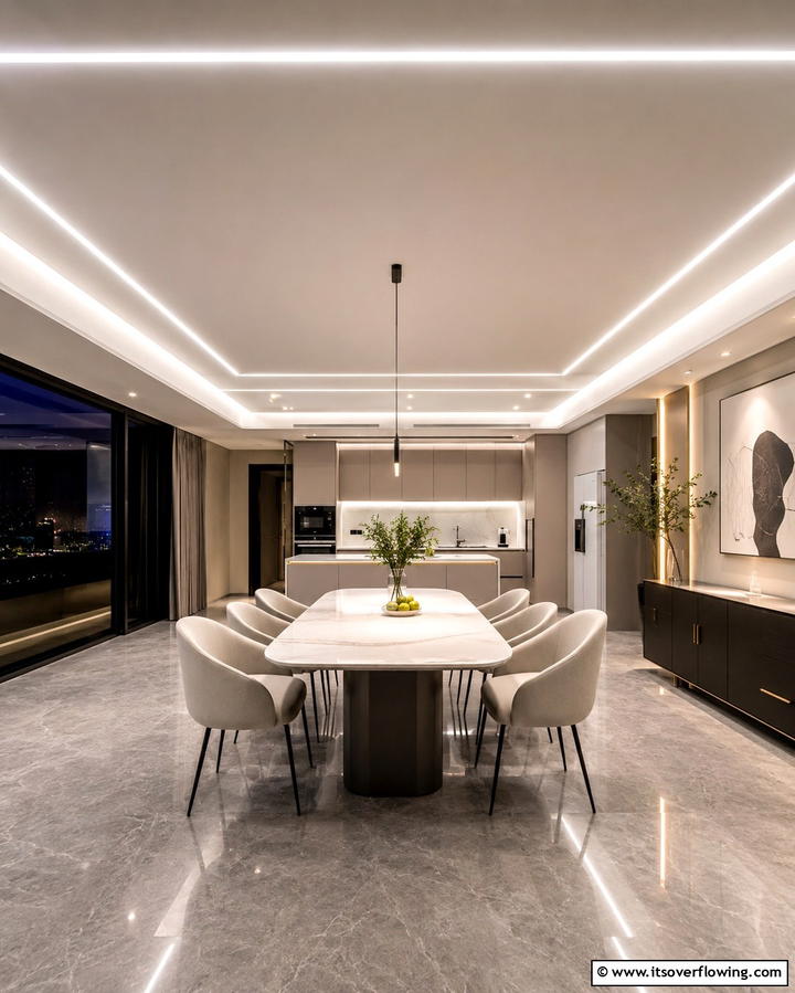 Recessed LED Panel Lighting - 25 Drop Ceiling Lighting Ideas for Modern Homes