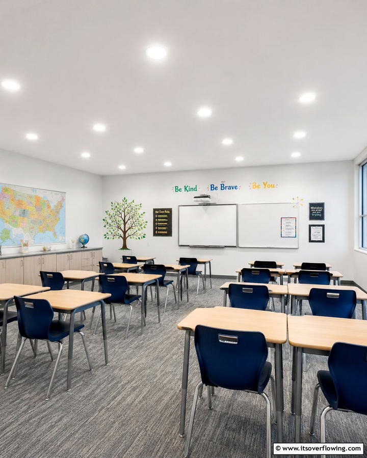 Recessed Lighting - 25 Classroom Lighting Ideas for Better Learning