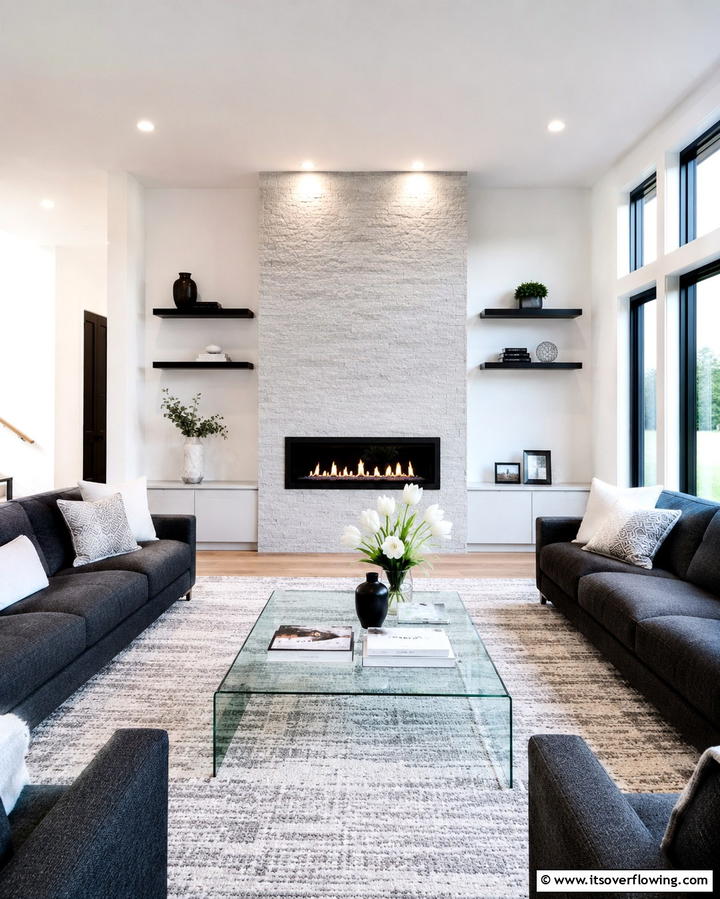 Recessed Lighting Above the Fireplace - 25 Fireplace Lighting Ideas to Create a Warm and Inviting Ambiance