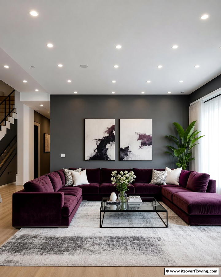 Recessed Lighting Accents - 21 Living Room Ceiling Ideas to Elevate Your Space