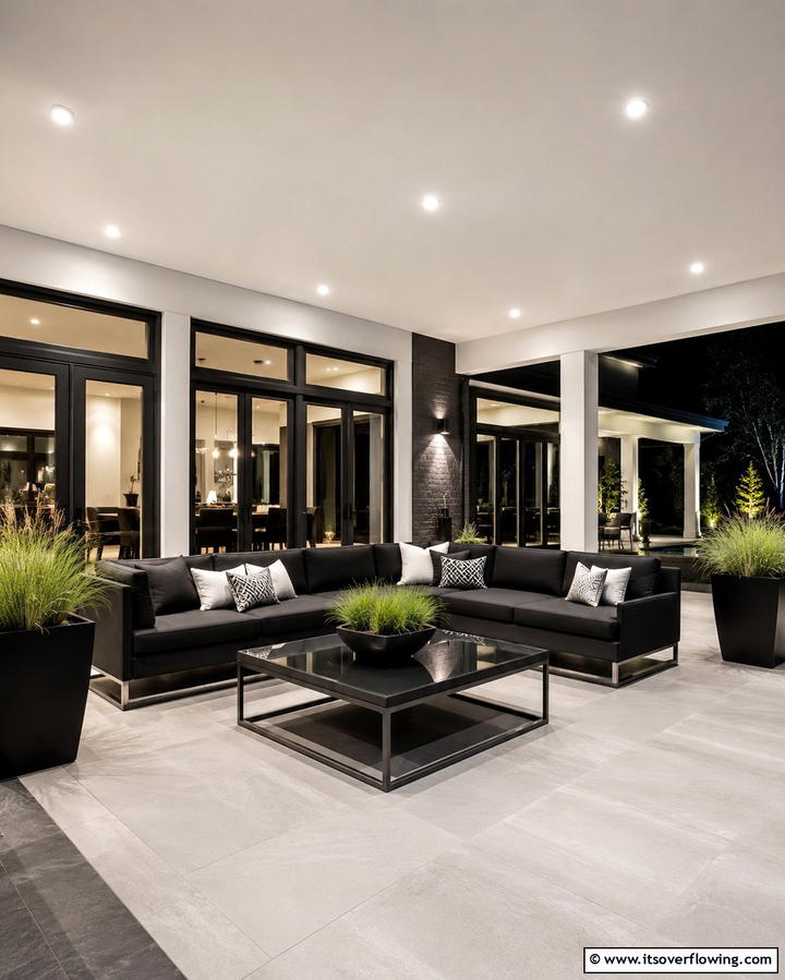 Recessed Lighting Integration - 30 Porch Ceiling Ideas to Refresh Your Outdoor Entryway