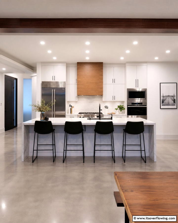 Recessed Lighting Sophistication - 30 Kitchen Island Lighting Ideas to Illuminate Your Space
