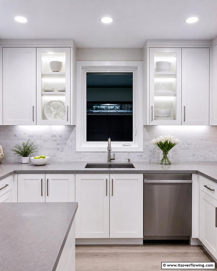 Recessed Lighting for a Minimalist Look - 20 Kitchen Sink Lighting Ideas for a Brighter Space