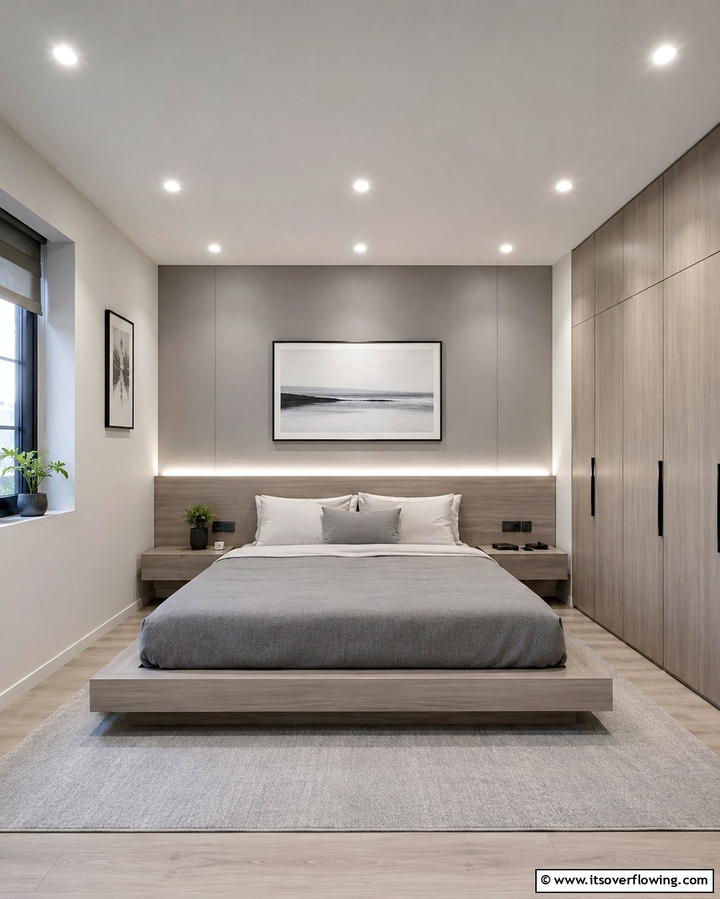 Recessed Lighting for a Sleek Look - 25 Small Bedroom Lighting Ideas to Brighten Your Space