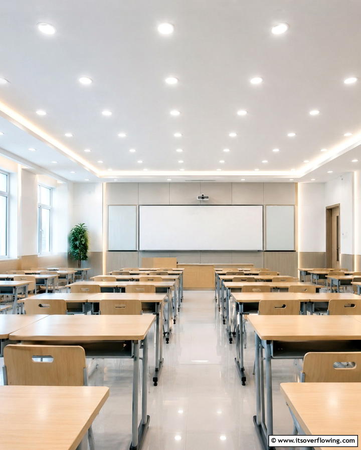 Recessed Lighting for a Sleek Look - 25 Classroom Lighting Ideas for Better Learning