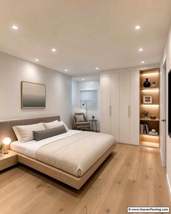 Recessed Lighting - 20 Small Bedroom Lighting Ideas for a Cozy and Inviting Space