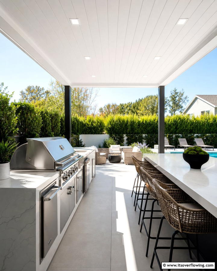 Recessed Lights for Subtle Illumination - 25 Pergola Lighting Ideas to Illuminate Your Outdoor Space