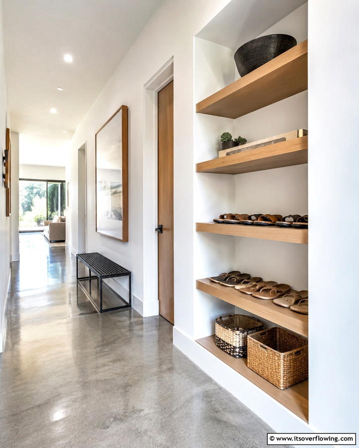 Recessed Shelving in Mudrooms - 30 Mudroom Storage Ideas for a Clutter-Free Entryway