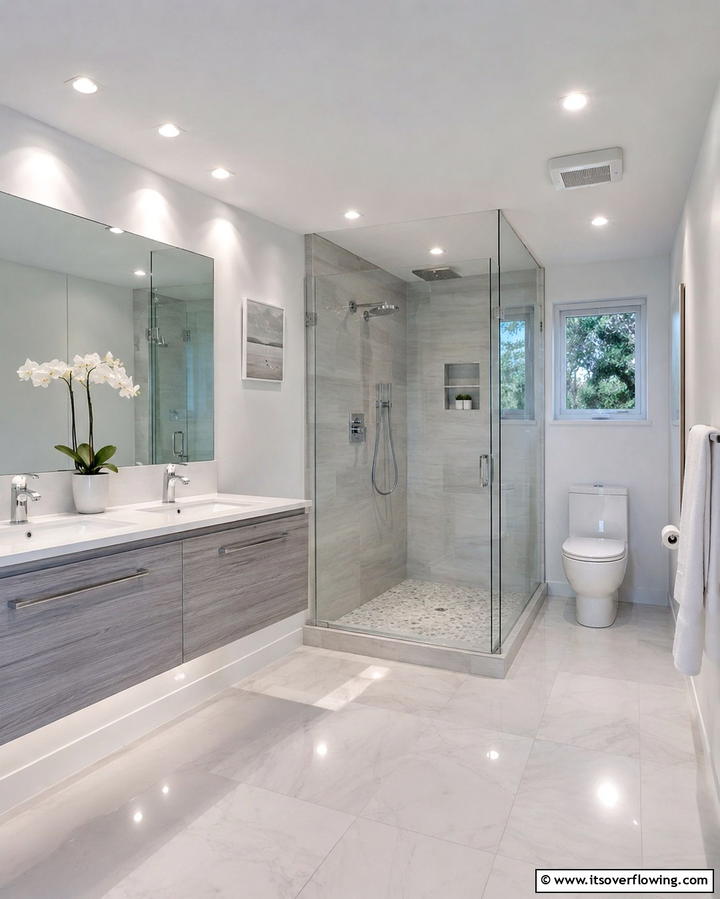 Recessed Spotlights for Focused Illumination - 25 Bathroom Ceiling Lighting Ideas to Brighten Your Space