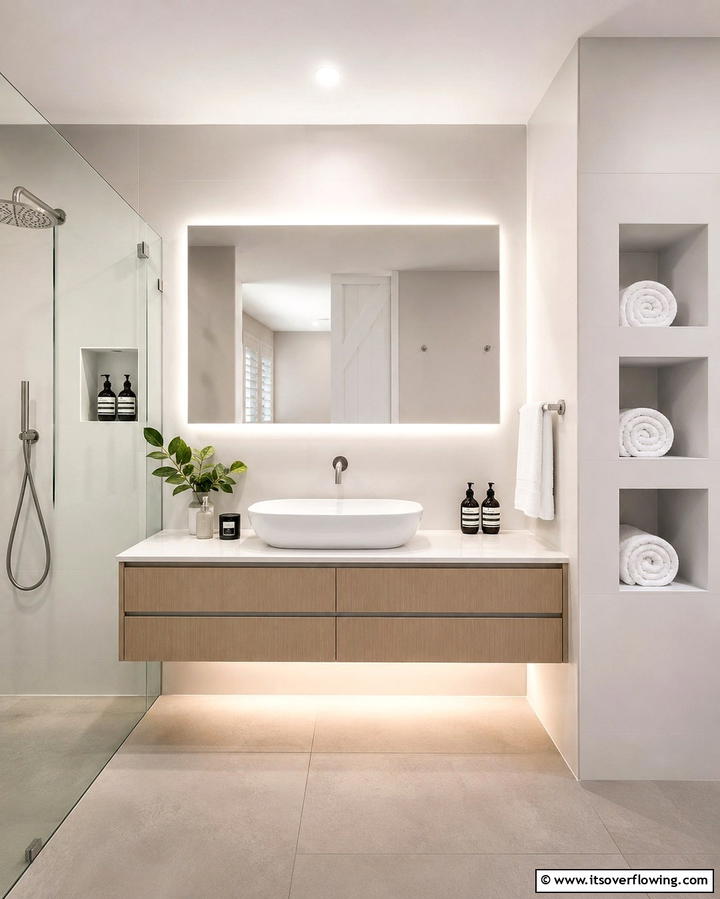 Recessed Towel Holder in Wall - 30 Towel Storage Ideas for Organized and Stylish Bathrooms