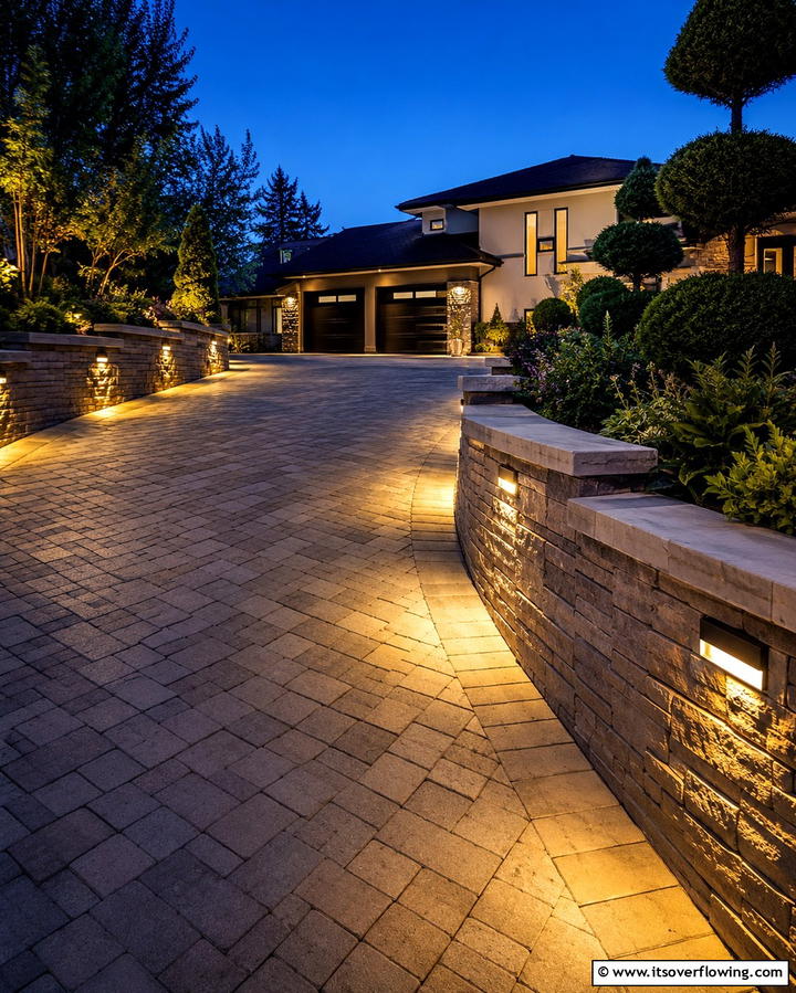 Recessed Wall Lighting - 25 Driveway Lighting Ideas to Illuminate Your Home