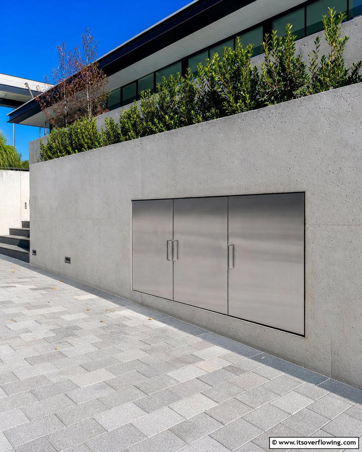 Recessed Wall Niche - 25 Garbage Can Storage Ideas for Neat Spaces