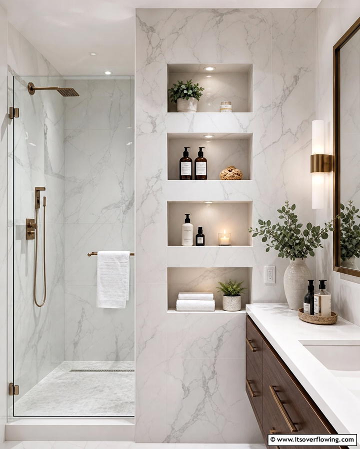 Recessed Wall ShelvesExact - 25 Bathroom Shelf Ideas for Organized and Stylish Storage