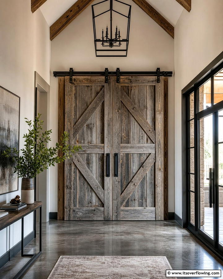 Reclaimed Barnwood Doors - 25 Rustic Front Door Ideas to Welcome Guests in Style
